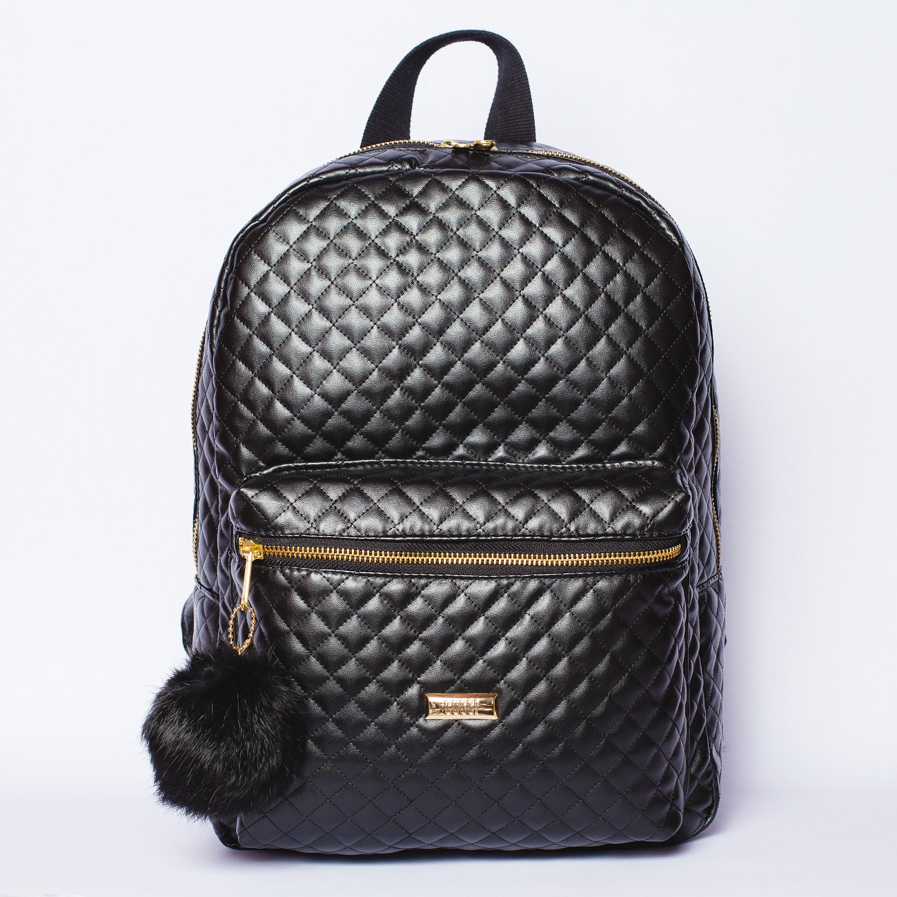 Pitanga-Angel Mochila-Basica-Couro-Preto-Frente