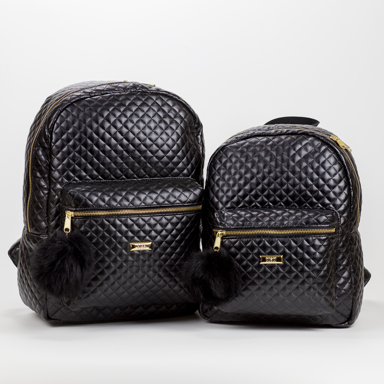 Pitanga-Lalá- Mochila-Matelassê-Couro-Preta-Comparação