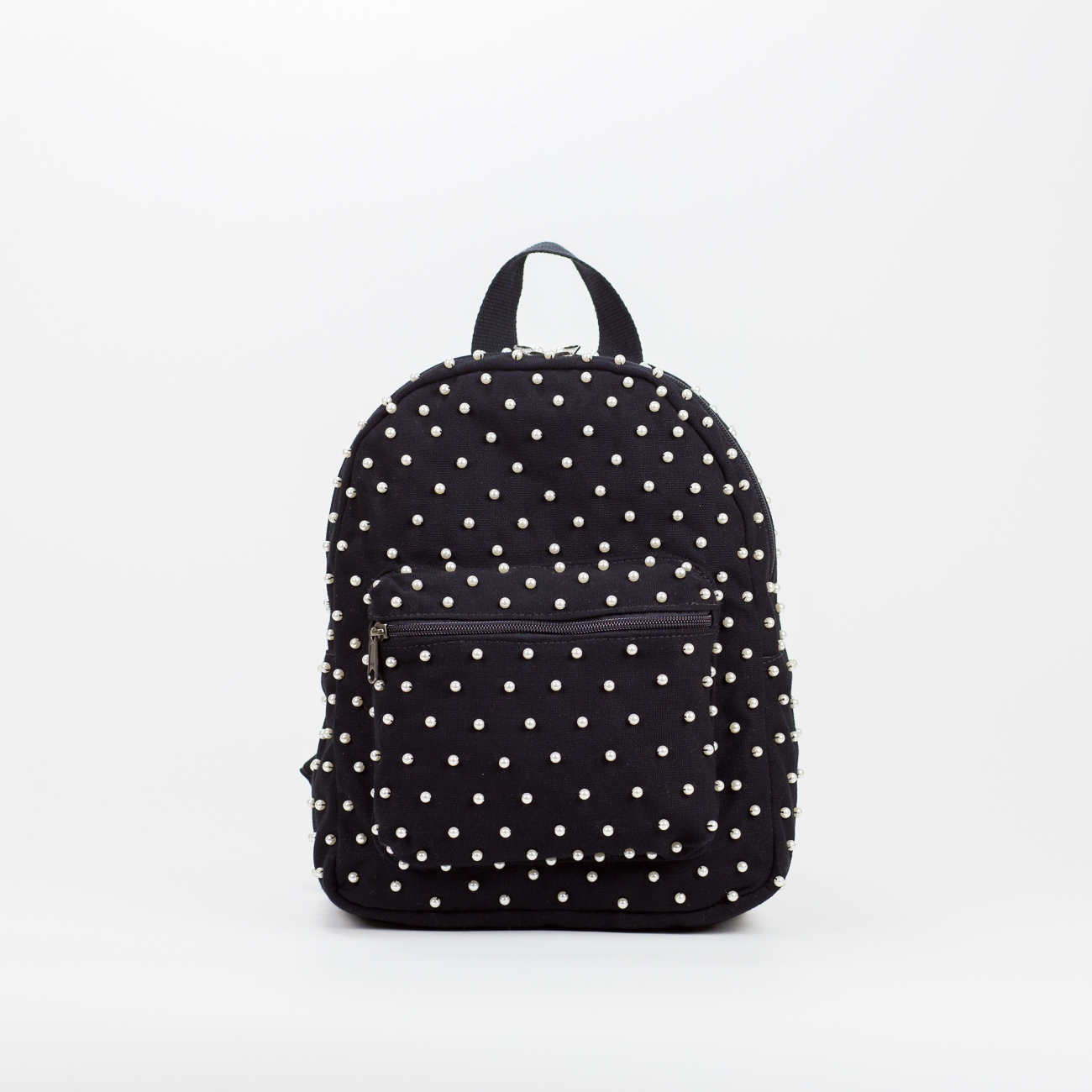 Pitanga-Lalá- Mochila-Preta-Pérola-Bordada-Frente